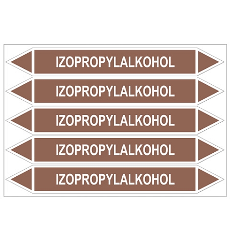 Značení potrubí, izopropylalkohol